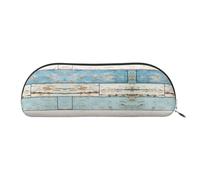 HJLUUFT Borsa portaoggetti semicircolare in legno, elegante astuccio e borsa per il trucco leggera, adatta per ufficio, vita e viaggi, Argento, Taglia unica, Arte
