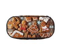 HJLUUFT carino cookies uomo stampa astuccio semplice robusto multifunzionale matita borsa ufficio cancelleria organizzatore