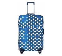 HJLUUFT Copertura per bagagli da viaggio con stampa a pois blu, copertura protettiva per valigia, lavabile, antigraffio, Nero , XL
