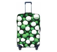 HJLUUFT Copertura per bagagli da viaggio con stampa bianca e verde a forma di pallone da calcio, lavabile, antigraffio, Nero , XL