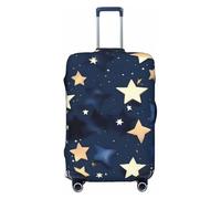 HJLUUFT Copertura per bagagli da viaggio con stampa cielo blu navy e stelle, copertura protettiva per valigia, lavabile, antigraffio, Nero , S