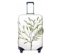 HJLUUFT Copertura per bagagli da viaggio con stampa di ramoscello verde naturale bianco naturale copertura per valigie lavabile copertura per bagagli antigraffio, Nero , L