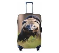 HJLUUFT Copertura per bagagli da viaggio con stampa di tasso color miele e bianco e nero, Nero , XL