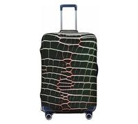 HJLUUFT Copertura per bagagli da viaggio con stampa pelle di coccodrillo, copertura protettiva per valigia, lavabile, antigraffio, Nero , XL