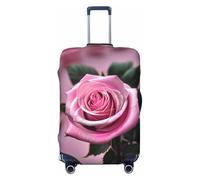 HJLUUFT Copertura per bagagli da viaggio con stampa rosa e rosa, copertura protettiva per valigia, lavabile, antigraffio, Nero , XL