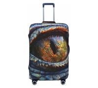 HJLUUFT Copertura per valigia con stampa occhio di drago da viaggio, copertura protettiva per valigia, lavabile, antigraffio, Nero , L