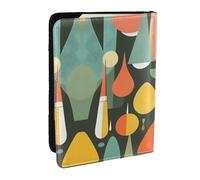 HJLUUFT Custodia per passaporto in pelle con stampa a forma di goccia di metà secolo per uomini e donne, portafoglio da viaggio per passaporto per famiglia