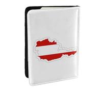 HJLUUFT Custodia per passaporto in pelle con stampa della bandiera austriaca, per uomini e donne, portafoglio da viaggio per famiglia