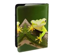 HJLUUFT Custodia per passaporto in pelle con stampa di due gechi per uomini e donne, portafoglio da viaggio per passaporto per famiglia