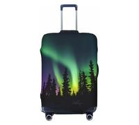 HJLUUFT Dark Northern Lights Stampa Stampa Bagagli Da Viaggio Copertura Valigie Copertura Protettiva Valigie Lavabile Copertura Bagagli Antigraffio, Nero , XL
