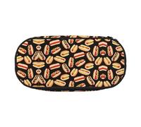 HJLUUFT Divertente astuccio per matite con stampa di hot dog, semplice e robusto, multifunzionale, per cancelleria da ufficio