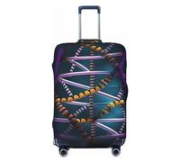 HJLUUFT DNA Chain Photo Print Travel Luggage Cover Protector Valigie Copertura Lavabile Copertura Bagagli Antigraffio, Nero , XL