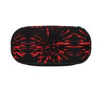 HJLUUFT Explosion Burst - Astuccio per cosmetici con stampa rossa e nera, astuccio per matite e articoli di cancelleria, con cerniera