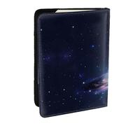 HJLUUFT Galaxy in The Universe - Portafoglio in pelle per passaporto, unisex, con stampa di galassia nell'universo, custodia per passaporto da viaggio per famiglia, Nero , Taglia unica