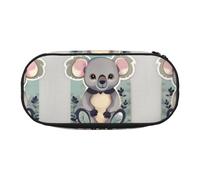 HJLUUFT Grazioso astuccio con stampa koala, semplice e robusto, multifunzionale, per cancelleria da ufficio