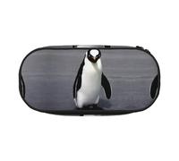 HJLUUFT Grazioso astuccio con stampa pinguino, semplice e robusto, multifunzionale, per cancelleria da ufficio