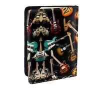HJLUUFT Guitars-Standard-Scale-2_00x Portafoglio passaporto in pelle per uomo e donna, custodia per passaporto da viaggio per famiglia, Nero , Taglia unica
