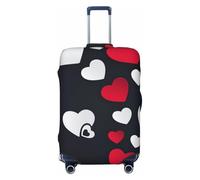 HJLUUFT Happy Valentine's Day2 - Copertura protettiva per valigie da viaggio, lavabile, antigraffio, Nero , M
