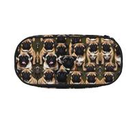 HJLUUFT Imagen De Pug-borsa per cosmetici con stampa standard per cancelleria Kawaii matita astuccio gadget organizer borsa con cerniera