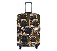 HJLUUFT Imagen De Pug-Standard Print Travel Luggage Cover Protector Valigie Lavabile Copertura Bagagli Antigraffio, Nero , M