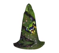 HJLUUFT Mantello con cappuccio per adolescenti con rane dell'albero della pace mantello di Halloween mantello lungo costume costume in maschera, costume cosplay