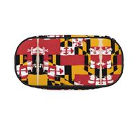 HJLUUFT Maryland - Astuccio con stampa bandiera del Maryland, semplice e robusto, multifunzionale, per cancelleria da ufficio