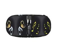 HJLUUFT Microfono con note musicali stampa astuccio semplice robusto multifunzionale matita borsa ufficio cancelleria organizzatore