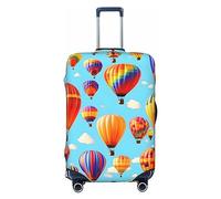 HJLUUFT Mongolfiere Stampa Bagagli Da Viaggio Copertura Valigie Copertura Protettiva Valigie Lavabile Copertura Bagagli Anti-Graffio, Nero , L