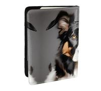 HJLUUFT Portafoglio passaporto in pelle con stampa di razza canina, per uomini e donne, custodia per passaporto da viaggio per famiglia, Nero , Taglia unica