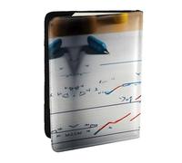 HJLUUFT Portafoglio passaporto in pelle con stampa formula matematica, per uomini e donne, custodia per passaporto da viaggio per famiglia, Nero , Taglia unica