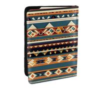 HJLUUFT Portafoglio per passaporto in pelle con stampa nativa americana per uomini e donne, custodia per passaporto da viaggio per famiglia, Nero , Taglia unica