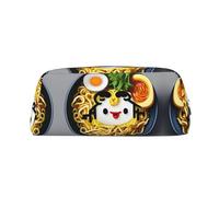 HJLUUFT Portauovo Noodle Ramen Premium Cross Grain Pencil Box & Makeup Bag - Versatile Storage per penne, cosmetici e altro ancora, Argento, Taglia unica, ARTE
