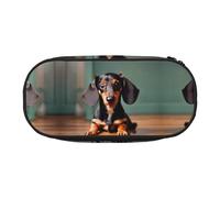 HJLUUFT Simpatico astuccio con stampa bassotto Duggee, semplice e robusto, multifunzionale, per cancelleria da ufficio