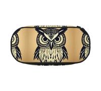 HJLUUFT Simpatico astuccio con stampa di gufi, semplice e robusto, multifunzionale, per cancelleria da ufficio