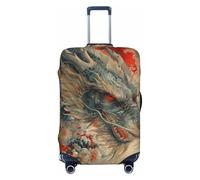 HJLUUFT The Legendary Dragon Print - Copertura protettiva per valigia, lavabile, antigraffio, Nero , L