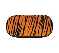 HJLUUFT Tiger Stripe stampa matita caso semplice robusto multifunzionale matita borsa ufficio cancelleria organizzatore