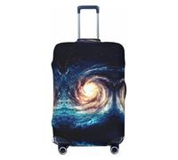 HJLUUFT Universe Galactic System - Copertura per valigia da viaggio, lavabile, antigraffio, Nero , S