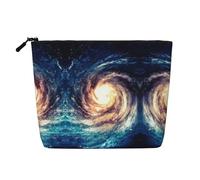 HJLUUFT Universe galactic system print Travel Makeup Bags Cosmetic Organizer Bag Grande Capacità Make up Bag Beauty Bag Borsa da Donna, Nero, Taglia Unica, Nero , Taglia unica