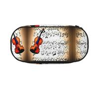HJLUUFT Violino spartiti musicali stampa astuccio semplice robusto multifunzionale matita borsa ufficio cancelleria organizzatore