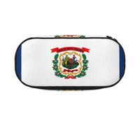 HJLUUFT West Virginia - Astuccio con stampa bandiera dello stato del West Virginia, semplice e robusto, multifunzione, per cancelleria da ufficio