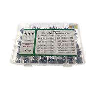 HJNAOKGWHQ 500Pcs 24 Values 10V-50V Electrolytic Capacitor Assortment Box Kit 0.1UF-1000UF diy