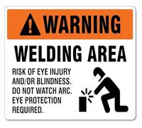 HJNAOKGWHQ Flash Burn Risk Welding Area Metal Sign 12x8 Inch