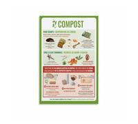 HJNAOKGWHQ Poster Compost Bin & Composting Guide, Step by Step Waste Recycling for Garden, Sustainable Kitchen Art (Unframed, 20 x 30 cm)
