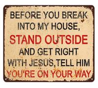 HJNAOKGWHQ Sarcastic Keep Out Warning Metal Sign for Farm 12x8 Inch