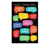 HJNAOKGWHQ School Counselor Office Decor, Positive Affirmations Poster Set for Mental Health, Laminated Wellness Wall Art for Classroom Clinic Waiting Room (Framed,12x18inch(30x45cm))