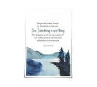 HJNAOKGWHQ Scripture Wall-Art for Bathroom, Printed Canvas with Isaiah 43:19 Verse, I Will Make A Way In The Wilderness, Compact Christian Inspirational Print(Framed,08x12inch(20x30cm))