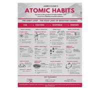 HJNAOKGWHQ The Habit Loop Visual Guide - Motivational Wall Art Poster, Self Improvement Chart for Building Routines & Achieving Goals(Framed,12x18inch(30x45cm))