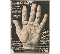 HJNAOKGWHQ Vintage Palmistry Art Print - Mystic Palm Reading Chart, Matte Poster for Witchy, Gothic & Bohemian Home Decor(Framed,12x18inch(30x45cm)