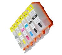 hJNGdU 6pcs Set di cartucce per inchiostro ricaricabile compatibile con PGI-220 PGI-520 BK CLI-521 BK C M Y Grey Work(Asia PGI820)