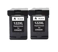 hJNGdU Cartuccia di inchiostro 122xl rigenerabile compatibile per deskjet 122 1510 2050 1000 1050 1050a 2000 2540 3000 3050 3052A Stampanti(2BK)